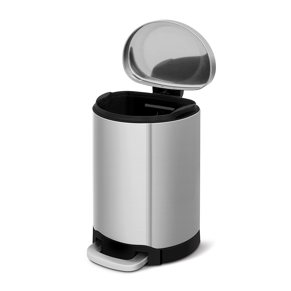 Stainless steel household trash can