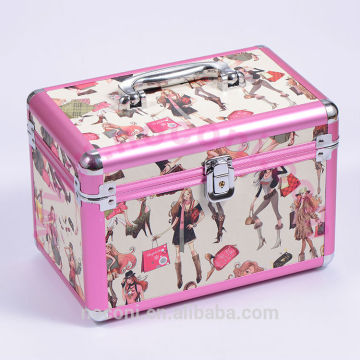 Noconi professional aluminum cosmetic case with mirror, aluminum makeup case,beauty case
