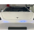 Pearl White Gloss Blue Car Wrap