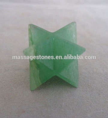 2 inch star green aventurine merkaba star for crystal healing