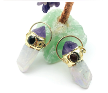 Electroplating Crystal Pendant Necklace