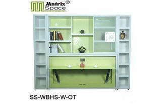 Horizontal Single Space Saving fold away wall beds With Off