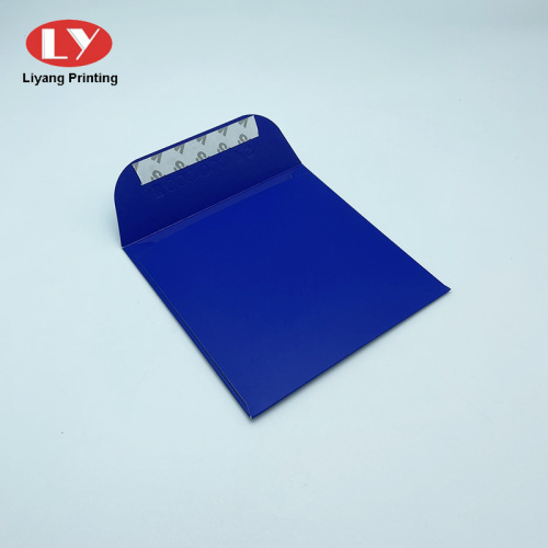 กระดาษแข็งหรูหราซองสีน้ำเงินสีน้ำเงินขนาดเล็ก