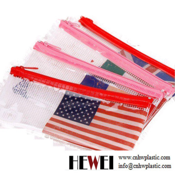 PVC MESH PENCIL BAG