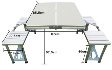 Outdoor folding table
