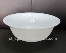 4.5" big milky white glass bowl flaring