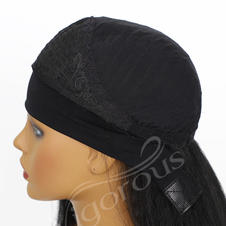 New Design Magic Adjustable Supplyier Custom African For Women Black Yaki Short Straight Headband Wig Straight