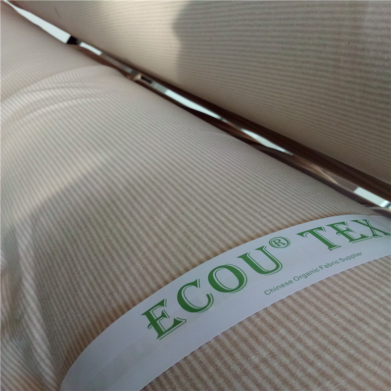 recycled cotton blended supima/pima cotton knitted yarn dyed stripe fabric