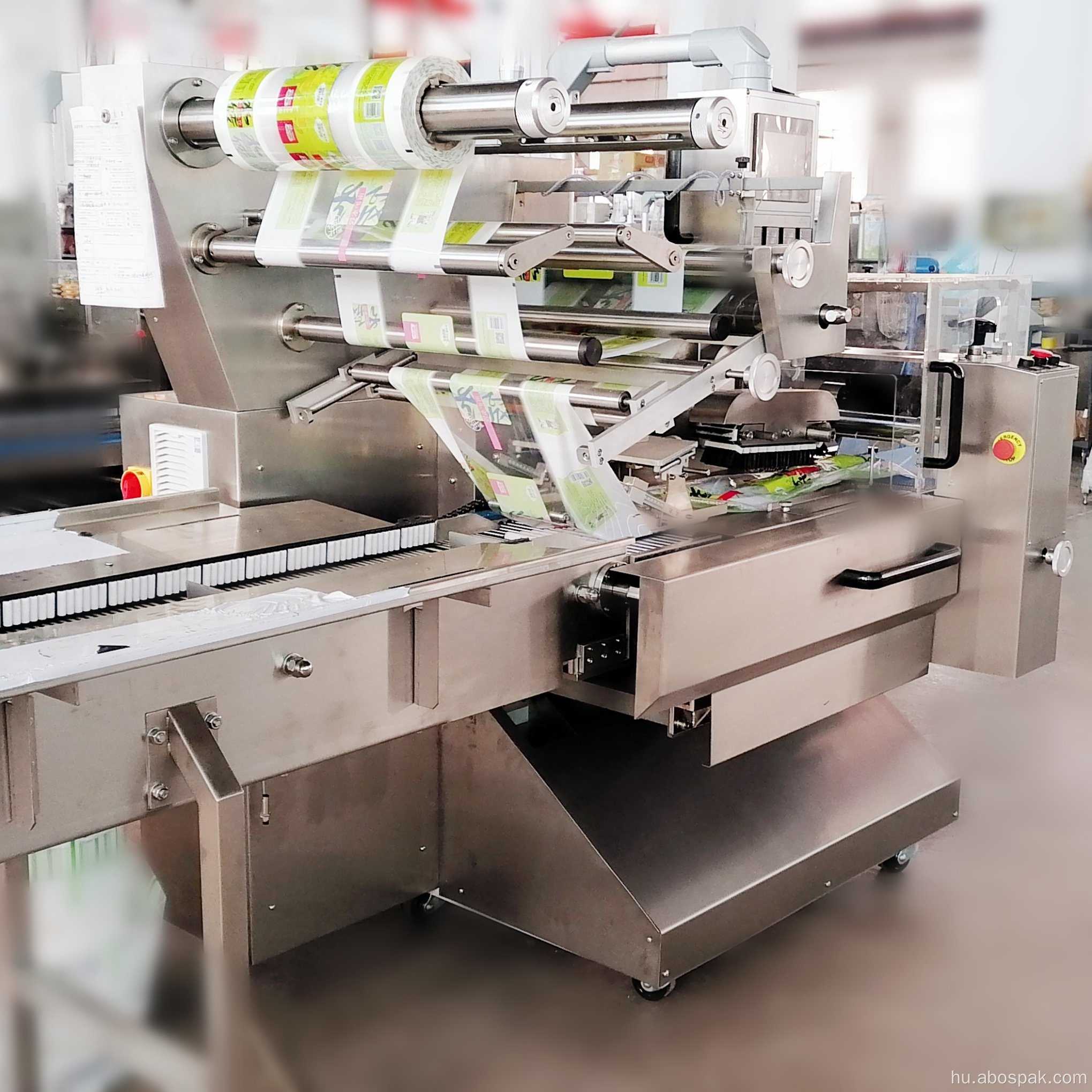 Automatikus vízszintes csomagológép Flow Wrap Machine