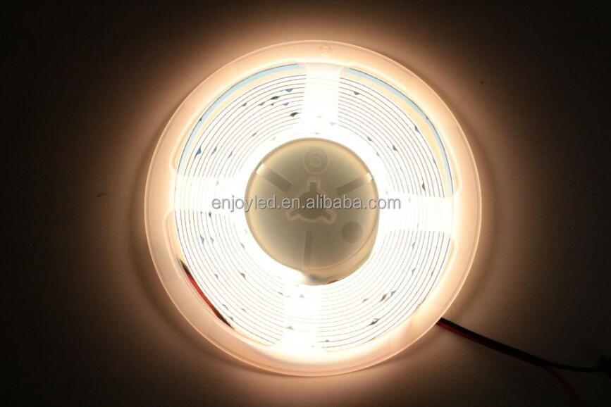 high density led tape ribbon light 8mm ip20 9w/m white warm white dotless flexible cob led strip