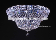 Luxury modern crystal flush mounted ceiling lamp