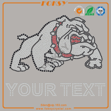 Cartoon Bulldog rhinestone transfers custom