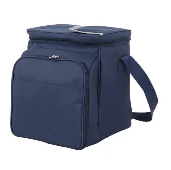 Outdoor Camping Picnic Insulated Cooler Bag Basket Bag Wine Bottle Tote Cooler Bag with Shoulder Strap