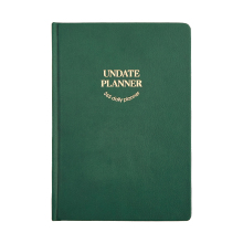 Pu leather hardcover sew binding undated planner