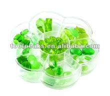 Jewelry plastic bead box 7 Grid Organizer Box