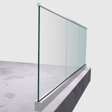 Frameless glass handrail hardware
