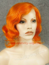 Orange Elegant Wavy Synthetic Lace Front Wig