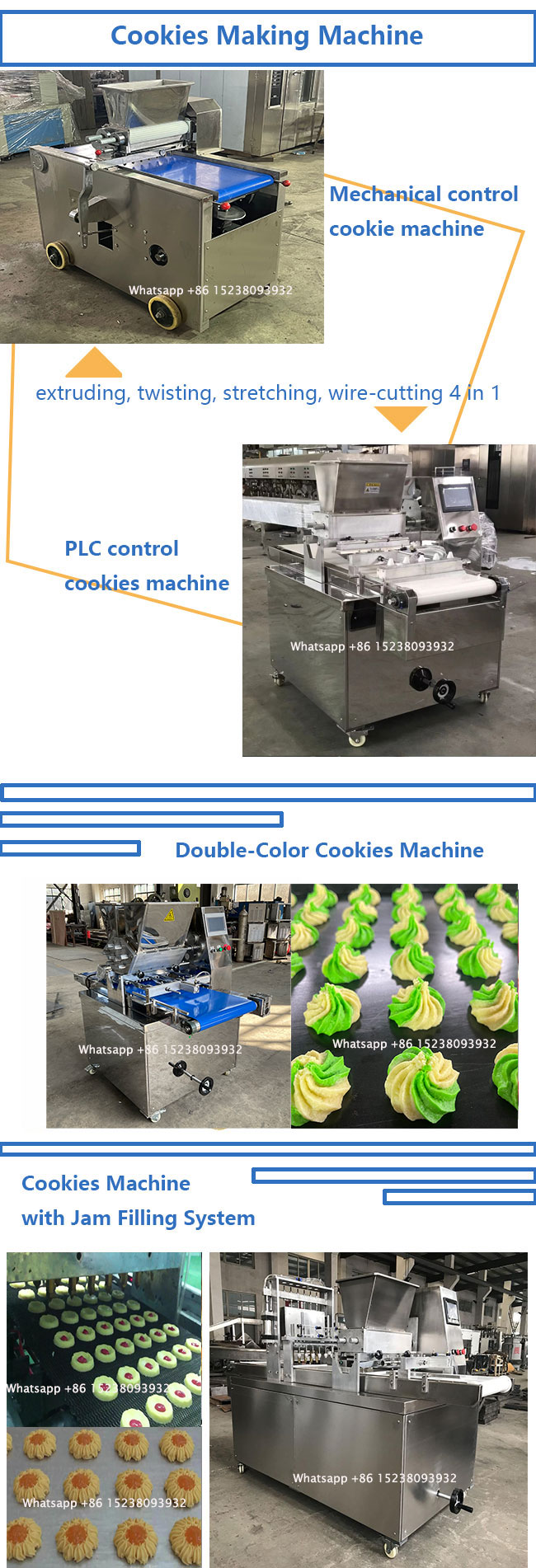 MOXIN Multi Function Automatic Shortbread Cookies Encrusting Machine Production Line Classic Cookies Maker Machine