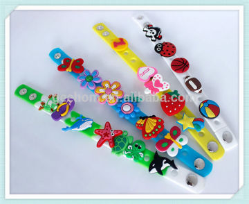 DIY silicone rubber bracelet with charms