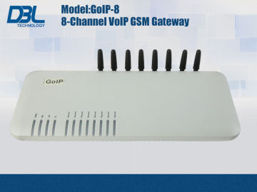 8 Sim Card Asterisk Gsm Gateway Goip8 , Voip Gsm Gateway For Call Termination