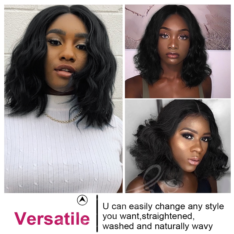 Wholesale Cheap Curly Heat Resistant Fiber Black Women High Quality Lace Frontal Short Synthetic Hair Bob Wigs