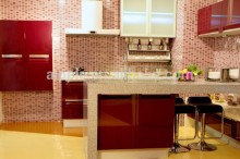 Light red kitchen cabinet PKC-053