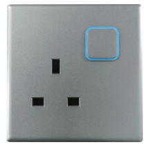 Uk 13A Wall Charging Power Switch with Usb Type-C Wall Outlet, Black High Quality Glass Electrical Lamp Speed Switch Socket CE