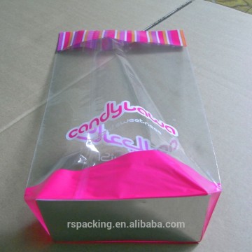 plastic square bottom candy wrapper cellophane bag