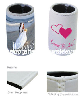 Insulated Neoprene Can Cooler / Beer Can Koozies Personalized For Wedding