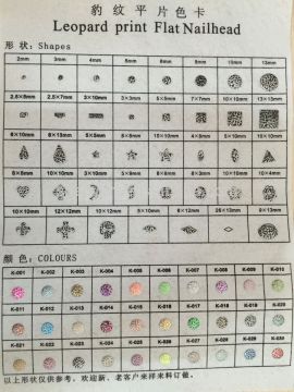 New Item high quality fashion leopard print flat nailhead hotfix studs for clothing