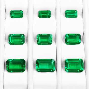 Lab Grown Green Emeralds Loose Gemstones for Gemstone Jewelry