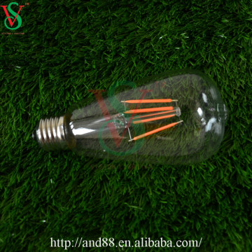 Colorful led filament bulb light edison filament E27 bulb