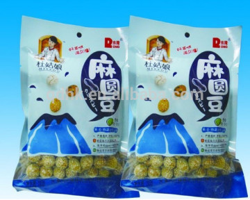 Plastic packaging bag with clear window for snack