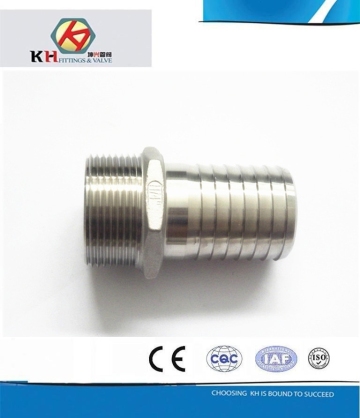 stainless steel threaded hose barb nipple fitting