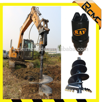 Hydraulic rotary drilling rig with screw drilling bit