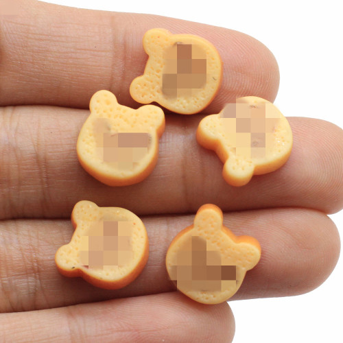 Kawaii Resina Cute Bear Cookies Mini Play Food Flatback Cabochon Scrapbooking per Phone Deco Abbellimenti fai da te Accessori