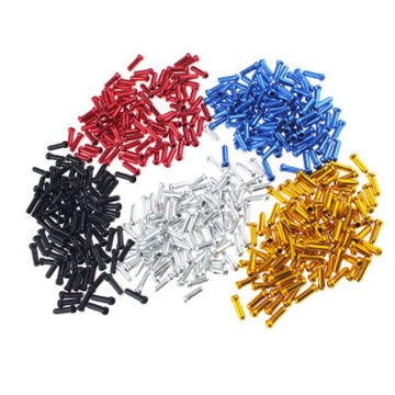 100 Pcs/set MTB Bike Bicycle Brake Shifter Aluminum Inner Cable Tips Crimps Cycle Cycling Parts Derailleur Shift Cables End Caps