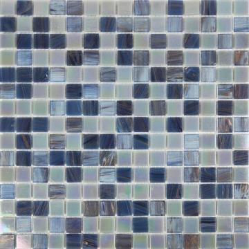 Nebula gold line Carreaux de mosaïque bleu émeraude