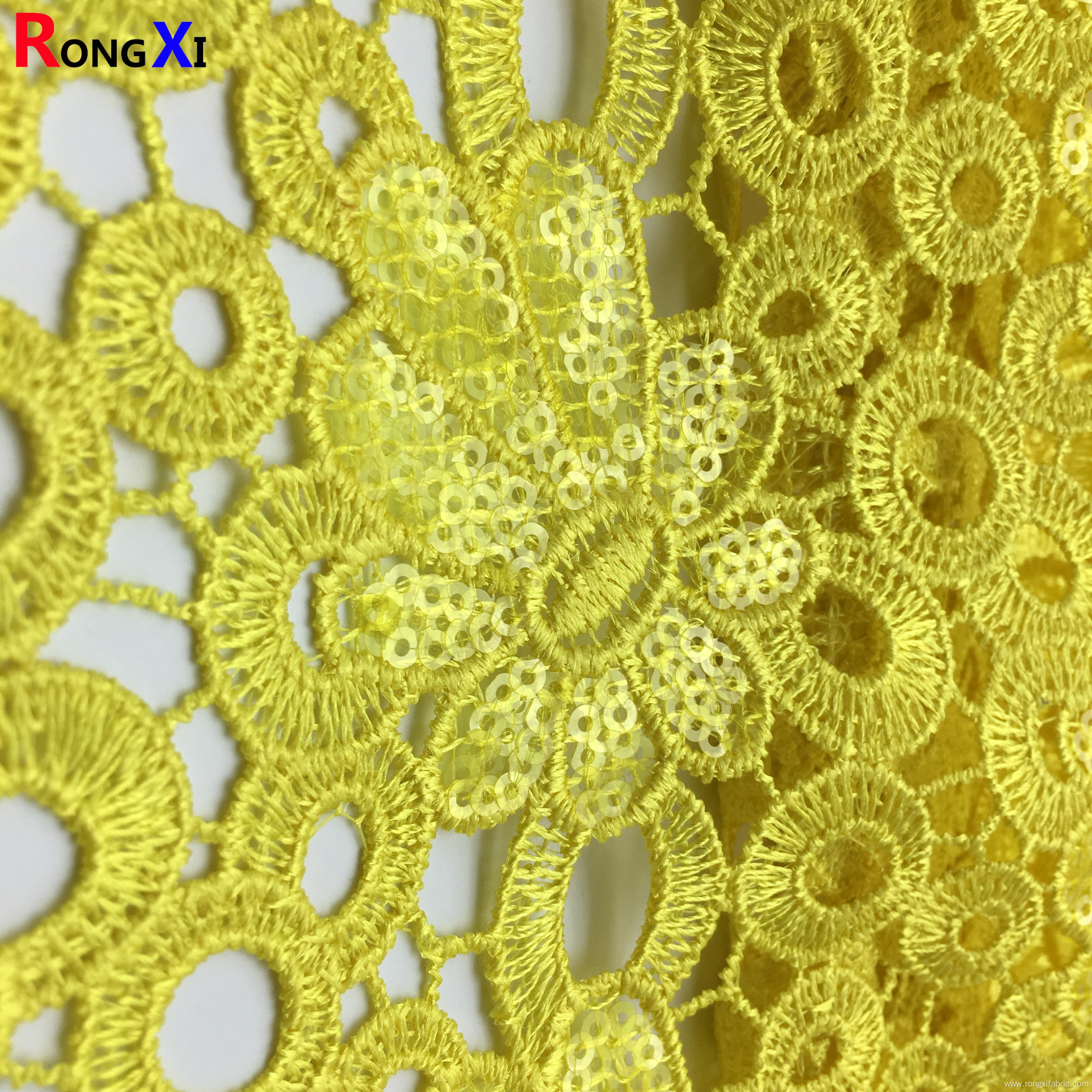 3mm New Design Yellow Sequin Fabric