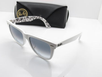 Acetate White Polarized Ray Ban Aviator Shield Sunglasses For Women