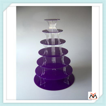 purple acrylic cake stand,acrylic display stand,7 tiers acrylic cake stand