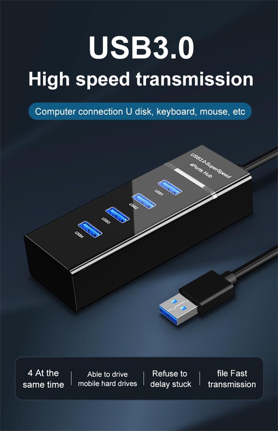  ports usb 3.0 high speed hub