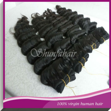 18 inch virgin remy indian hair weft,curly hair weft,wholesale pure indian remy human hair weft