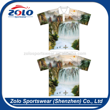 160 GSM 100% Microfiber Polyester Fitted Polo Shirts With Sublimation Printing