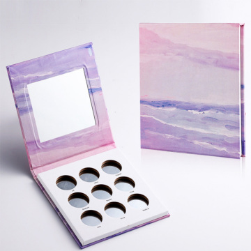 caja cosmética para paleta de sombras de ojos con imán