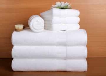 100% Cotton 16/1 The Best Organic Satin Border Bath Towel