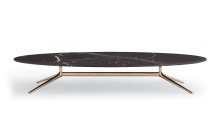 Luxury Rectangle Metal Black Marble Center Coffee Table