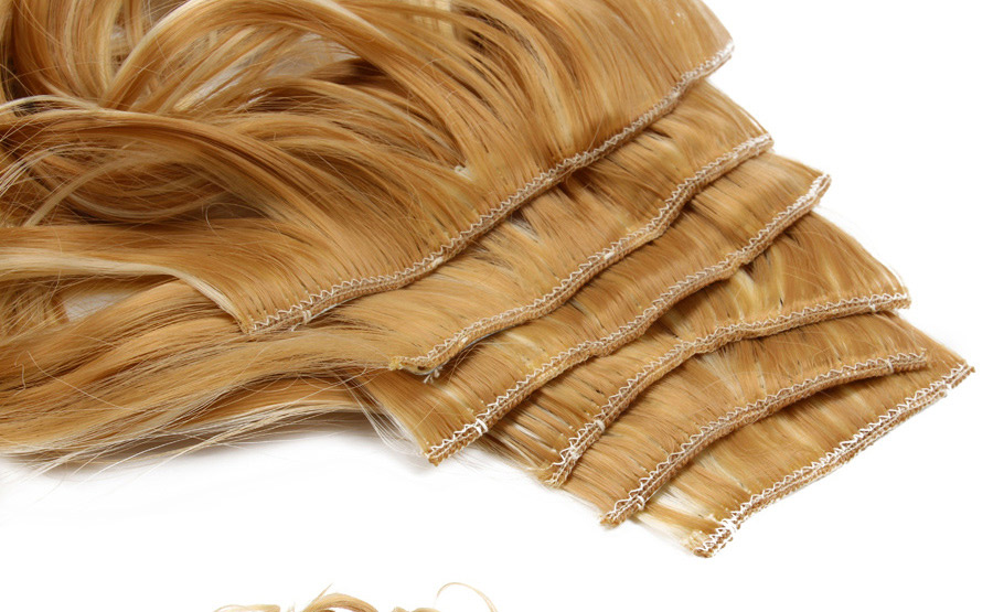 AliLeader Synthetic Body Wave Hair Weft Hairpiece 16 Clips In Hair Extension