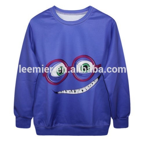 Sublimation printed crew neck mens custom sweatshirt