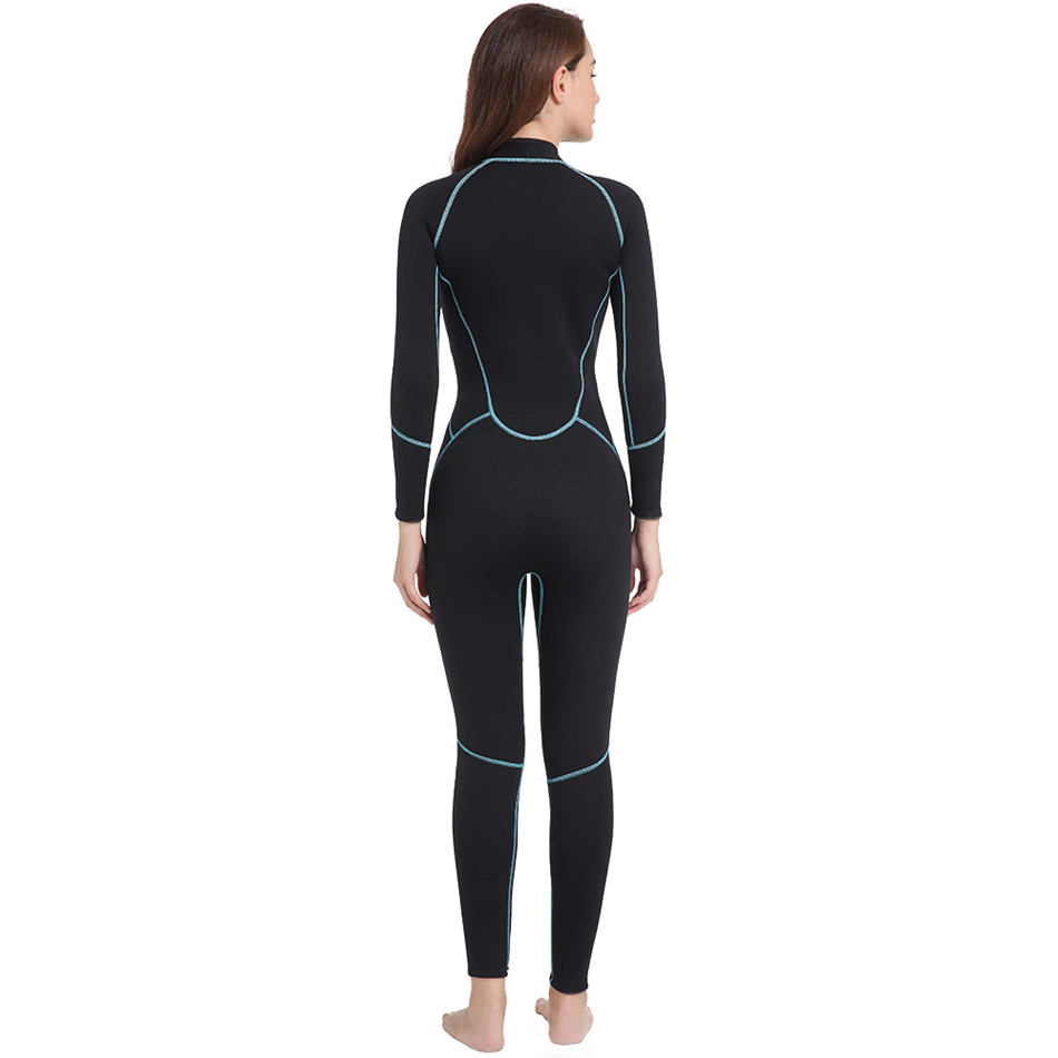 Seaskin Women 2mm Front Zip Fullsuit Wetsuit ชุดดำน้ำ